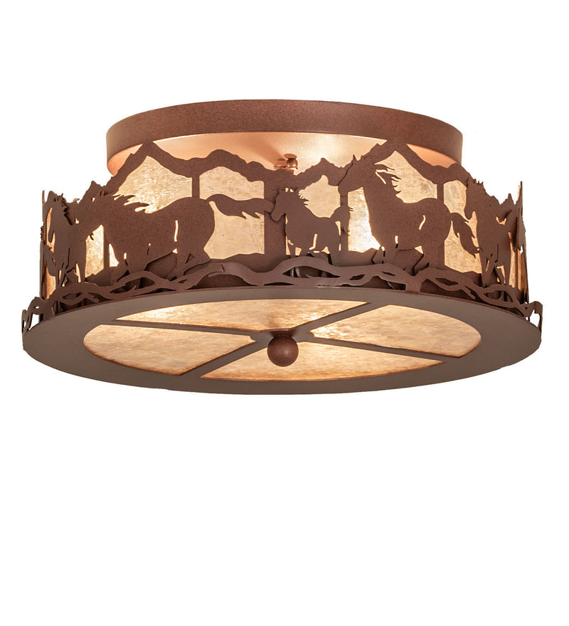 Meyda Tiffany 254823 LED Flushmount, Rust