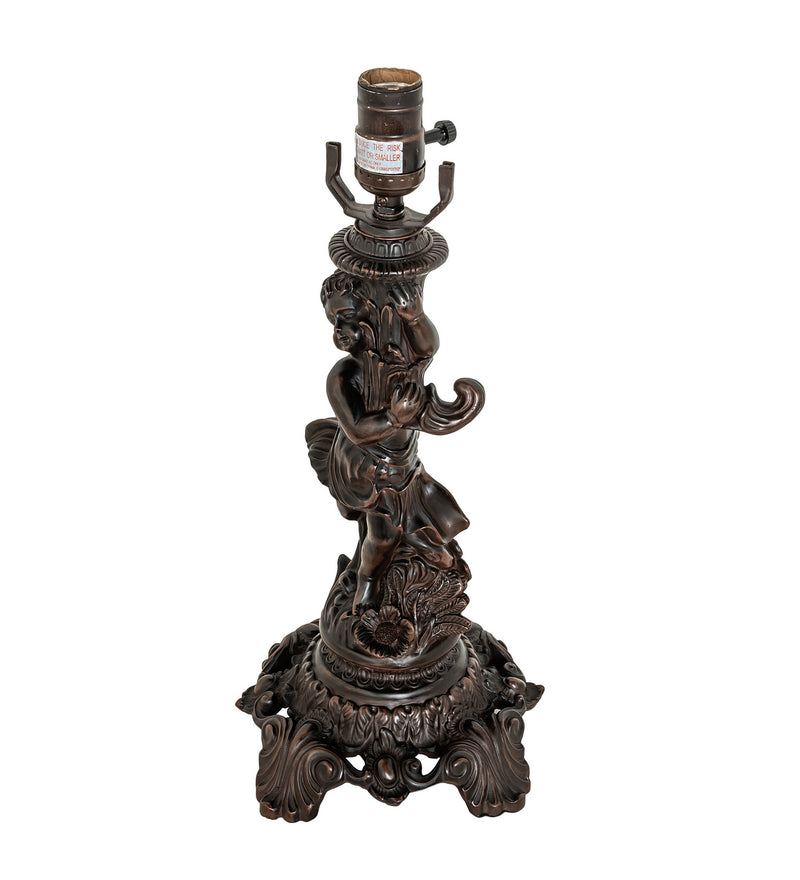 Meyda Tiffany 65598 One Light Table Base, Mahogany Bronze