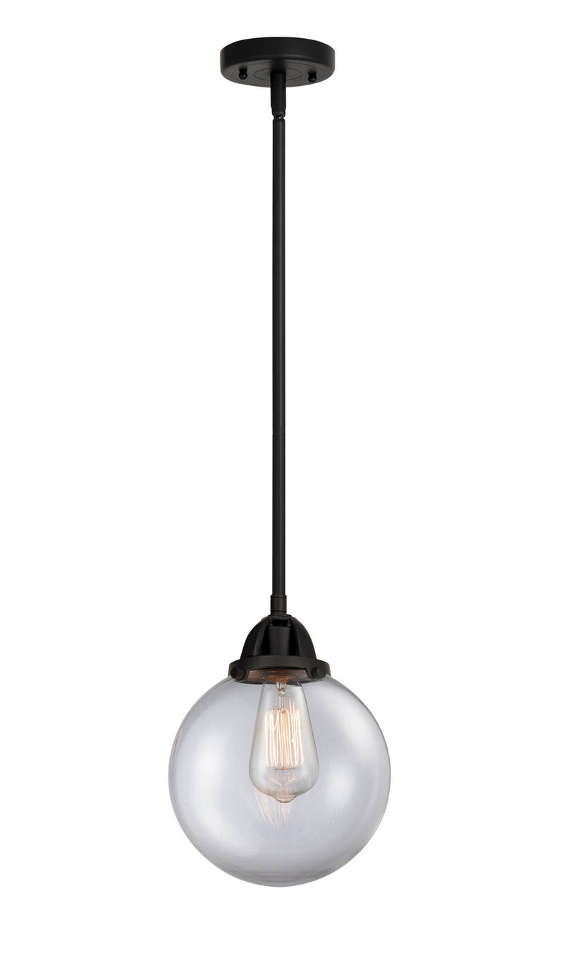 Innovations 288-1S-BK-G202-8 One Light Mini Pendant, Matte Black