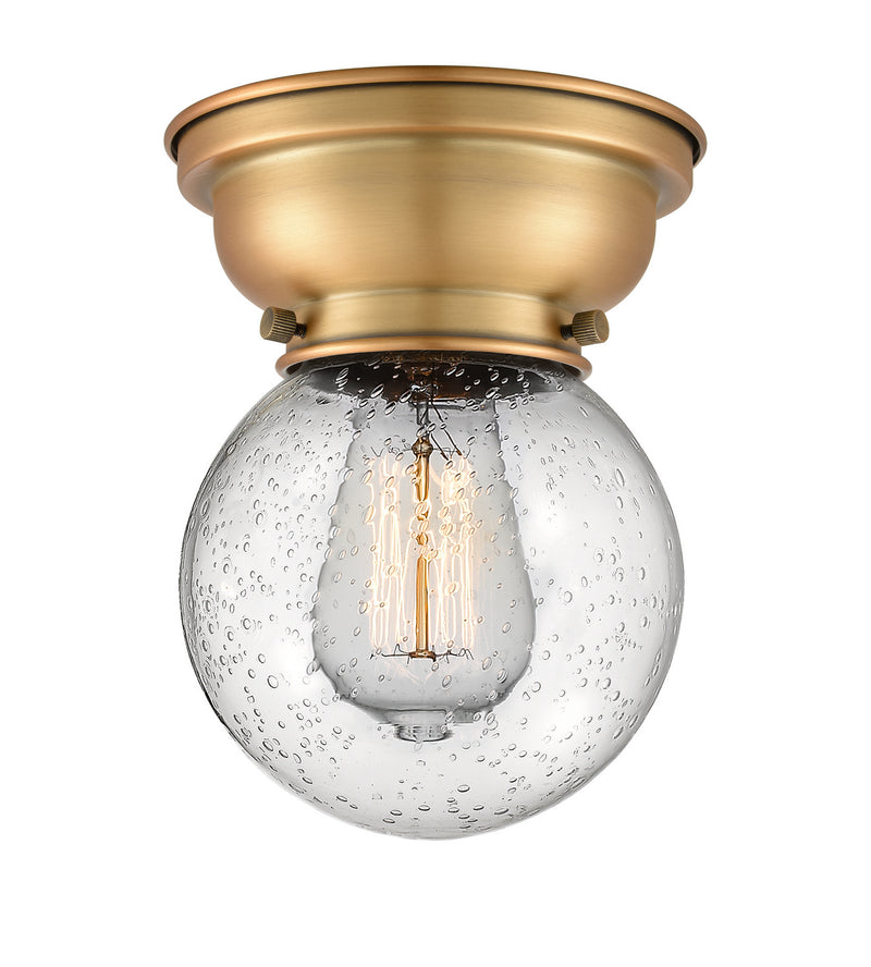 Innovations 623-1F-BB-G204-6 One Light Flush Mount, Brushed Brass