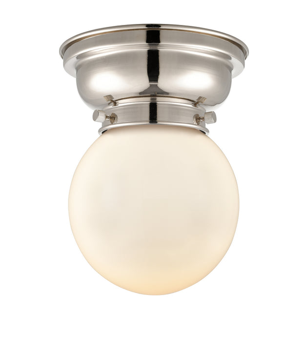 Innovations 623-1F-PN-G201-6 One Light Flush Mount, Polished Nickel