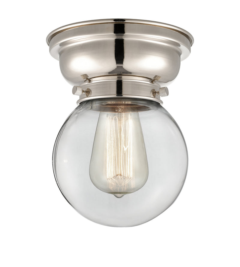 Innovations 623-1F-PN-G202-6 One Light Flush Mount, Polished Nickel