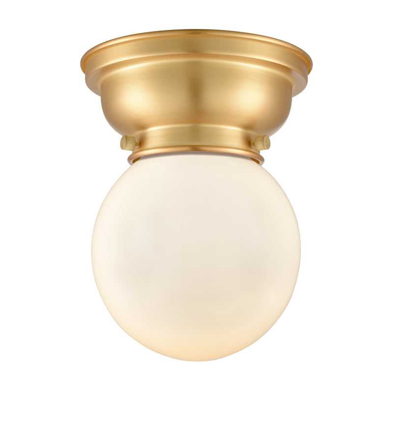 Innovations 623-1F-SG-G201-6 One Light Flush Mount, Satin Gold