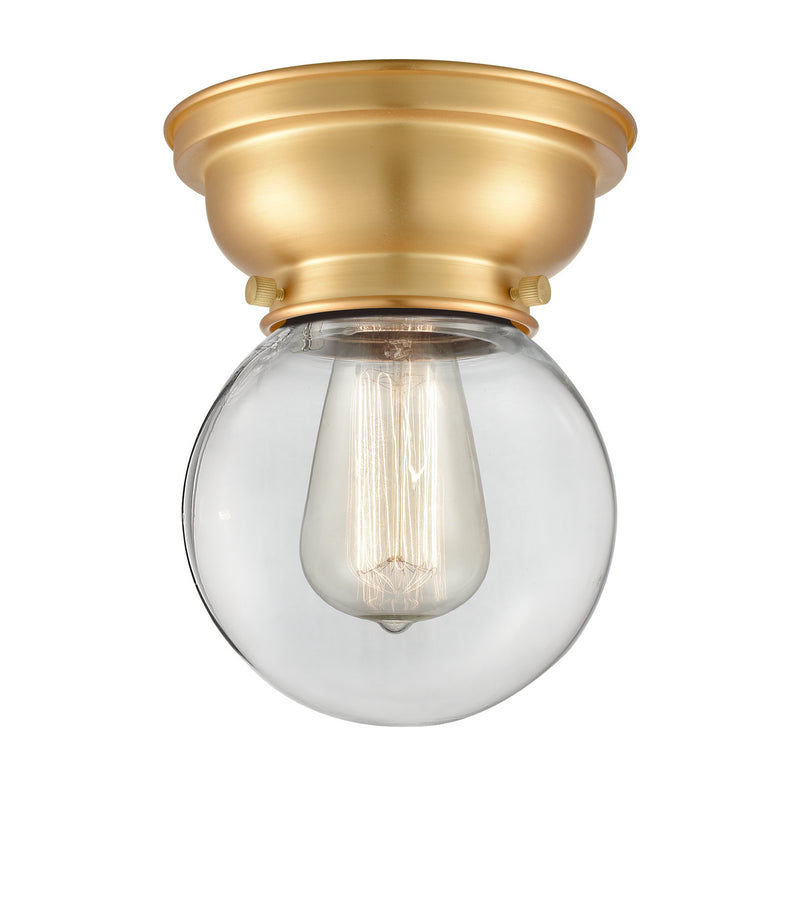 Innovations 623-1F-SG-G202-6 One Light Flush Mount, Satin Gold
