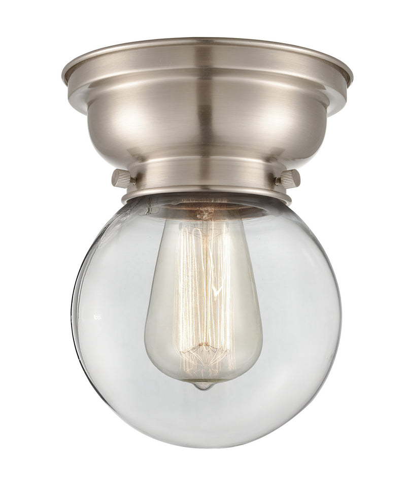 Innovations 623-1F-SN-G202-6 One Light Flush Mount, Brushed Satin Nickel