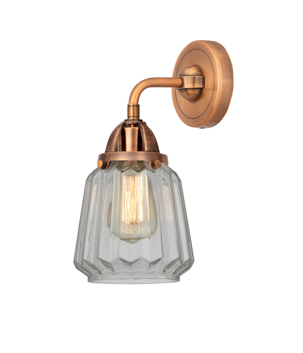Innovations 288-1W-AC-G142 One Light Wall Sconce, Antique Copper