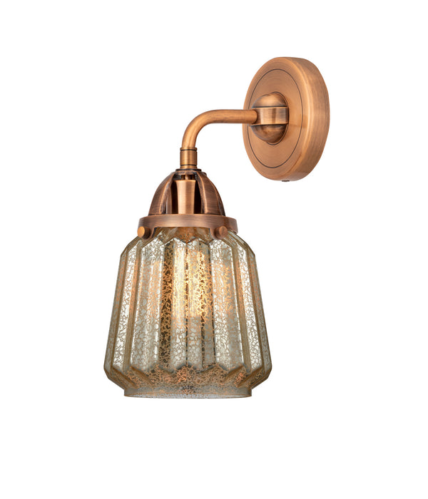Innovations 288-1W-AC-G146 One Light Wall Sconce, Antique Copper