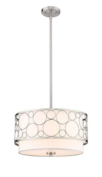 Z-Lite 197-17BN Three Light Pendant, Brushed Nickel