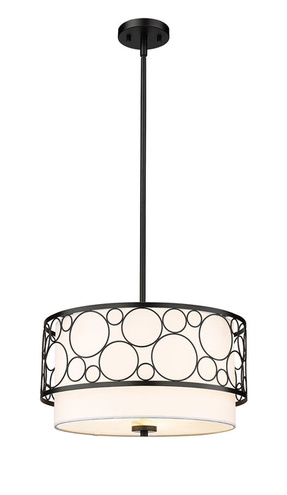 Z-Lite 197-17MB Three Light Pendant, Matte Black