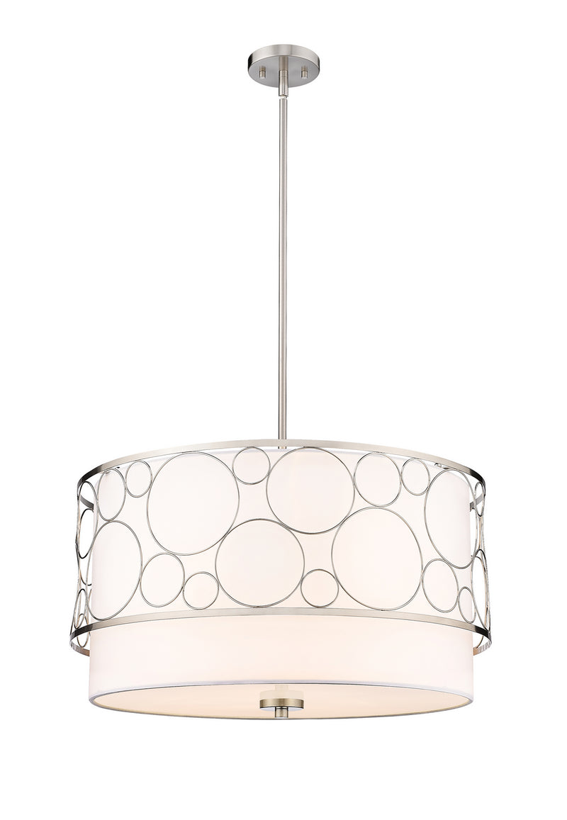 Z-Lite 197-24BN Four Light Chandelier, Brushed Nickel