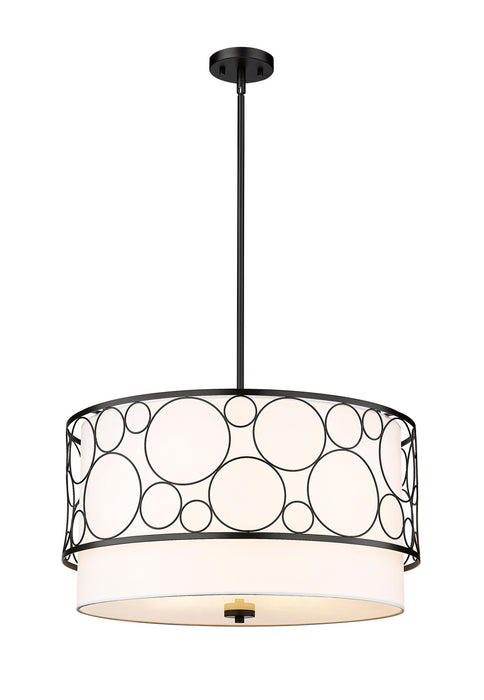 Z-Lite 197-24MB Four Light Chandelier, Matte Black