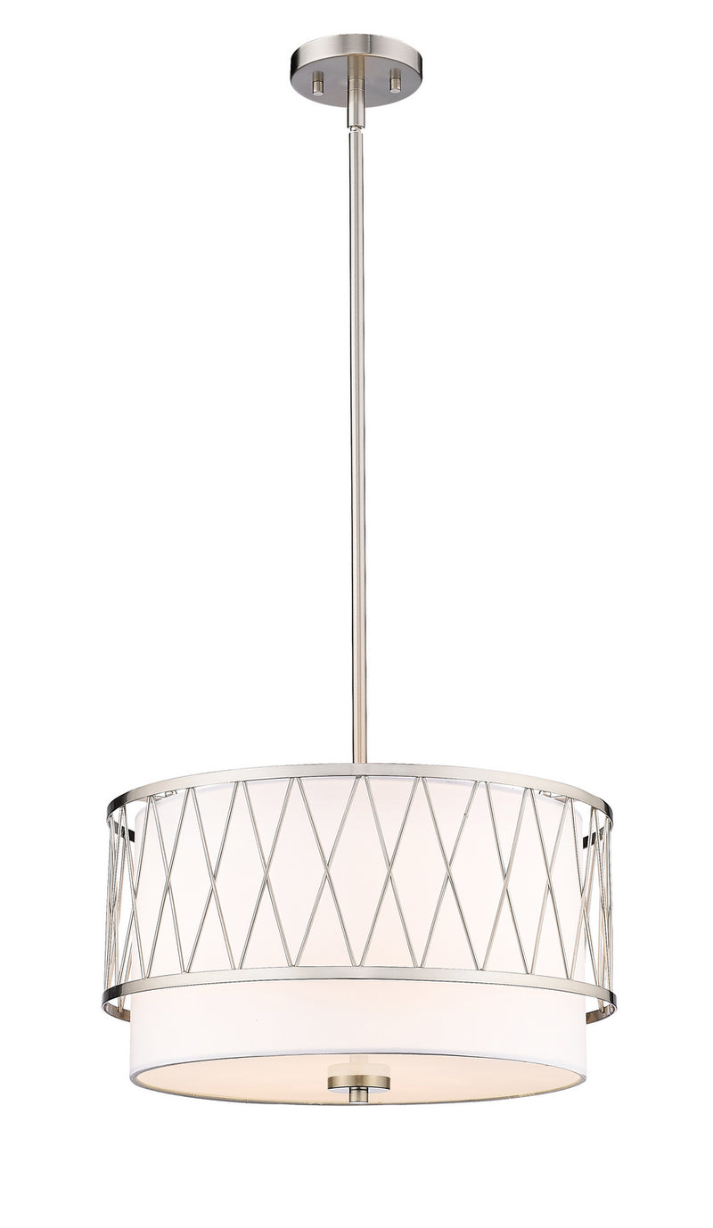 Z-Lite 198-17BN Three Light Pendant, Brushed Nickel