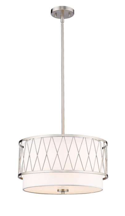 Z-Lite 198-17BN Three Light Pendant, Brushed Nickel