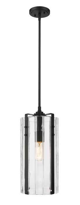 Z-Lite 3036P8-MB One Light Pendant, Matte Black