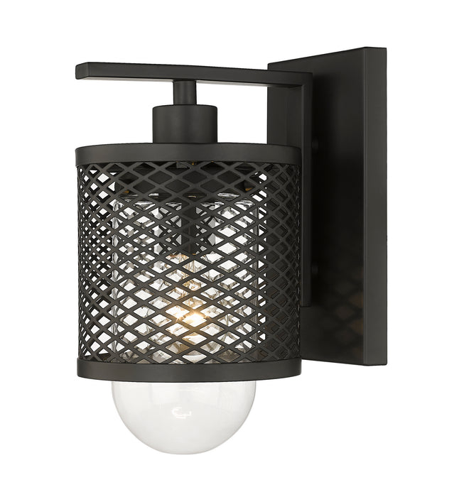 Z-Lite 3037-1S-MB One Light Wall Sconce, Matte Black