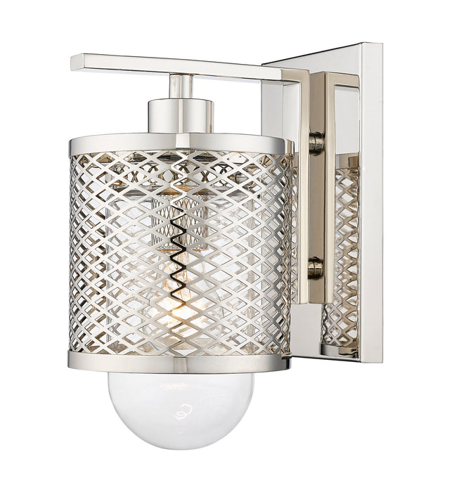 Z-Lite 3037-1S-PN One Light Wall Sconce, Polished Nickel