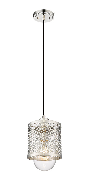 Z-Lite 3037MP-PN One Light Pendant, Polished Nickel