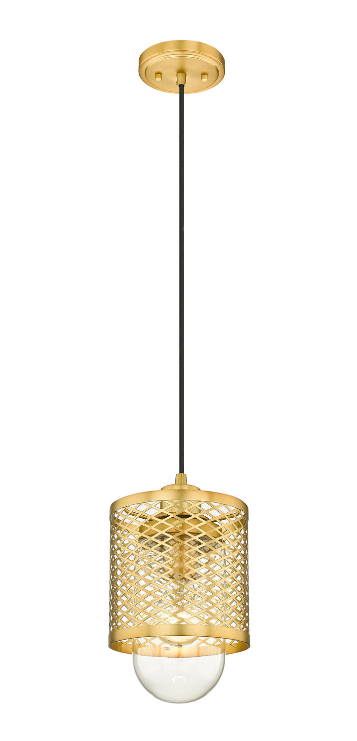 Z-Lite 3037MP-RB One Light Pendant, Rubbed Brass