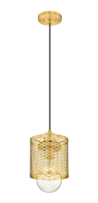 Z-Lite 3037MP-RB One Light Pendant, Rubbed Brass