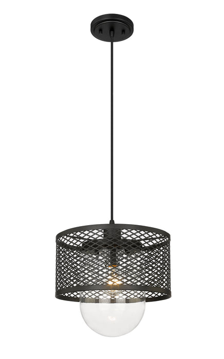 Z-Lite 3037P11-MB One Light Pendant, Matte Black