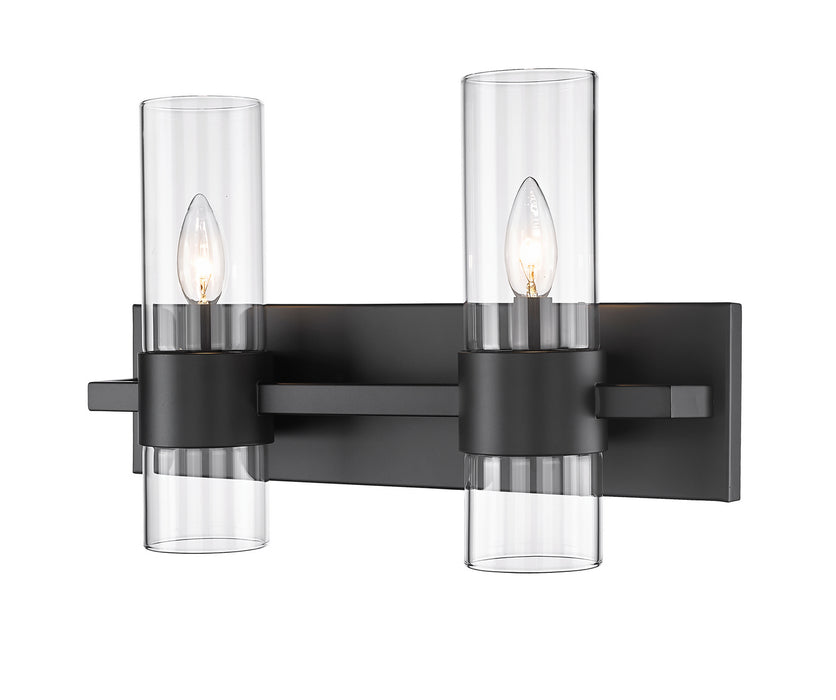 Z-Lite 343-2V-MB Two Light Vanity, Matte Black