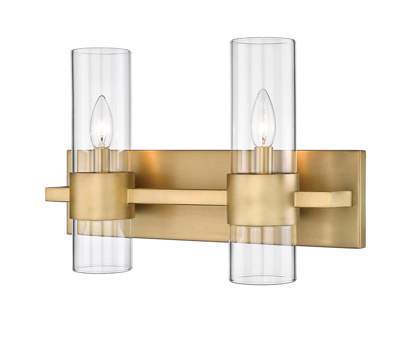 Z-Lite 343-2V-RB Two Light Vanity, Rubbed Brass