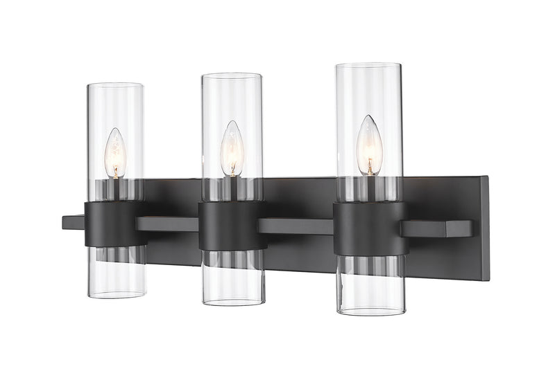 Z-Lite 343-3V-MB Three Light Vanity, Matte Black