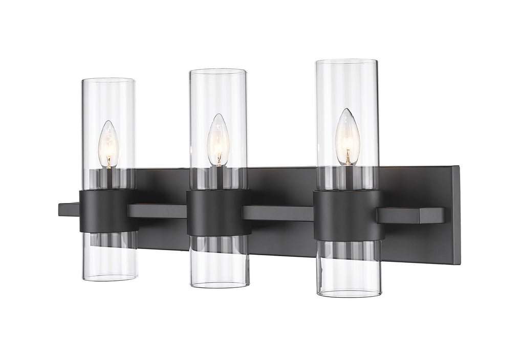 Z-Lite 343-3V-MB Three Light Vanity, Matte Black
