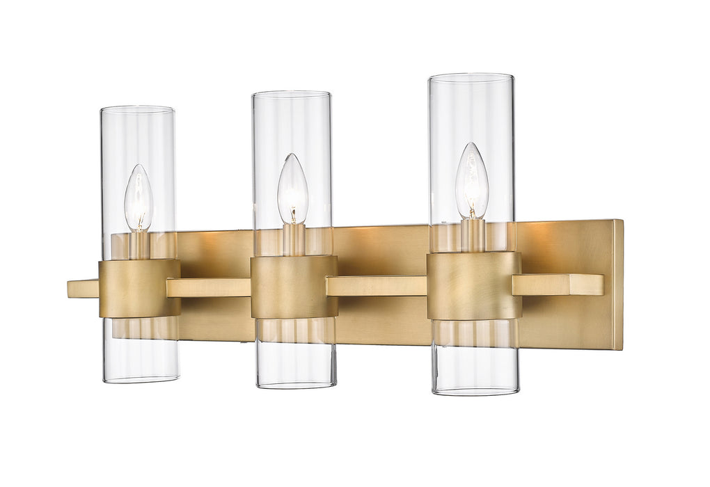 Z-Lite 343-3V-RB Three Light Vanity, Rubbed Brass