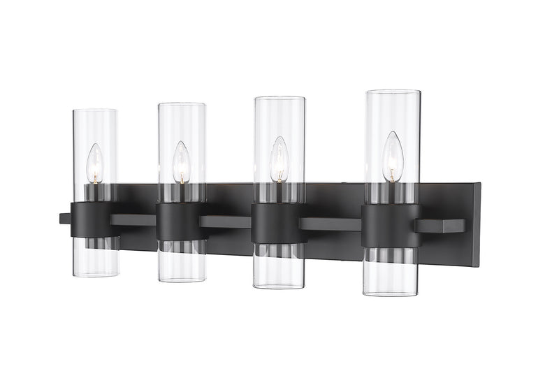 Z-Lite 343-4V-MB Four Light Vanity, Matte Black