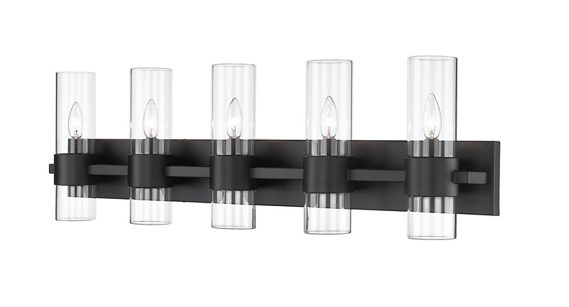Z-Lite 343-5V-MB Five Light Vanity, Matte Black