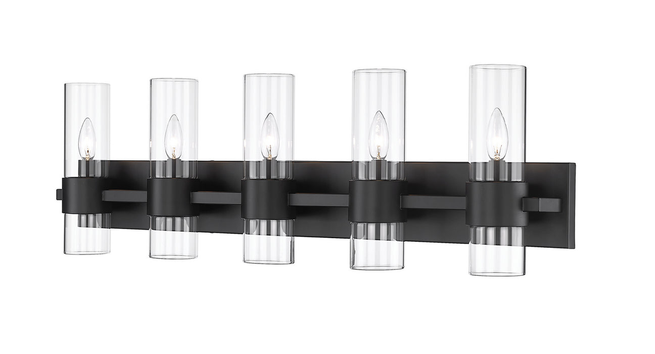 Z-Lite 343-5V-MB Five Light Vanity, Matte Black