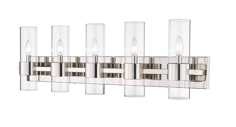 Z-Lite 343-5V-PN Five Light Vanity, Polished Nickel