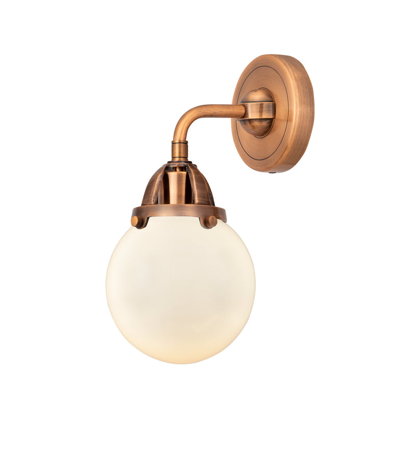 Innovations 288-1W-AC-G201-6 One Light Wall Sconce, Antique Copper