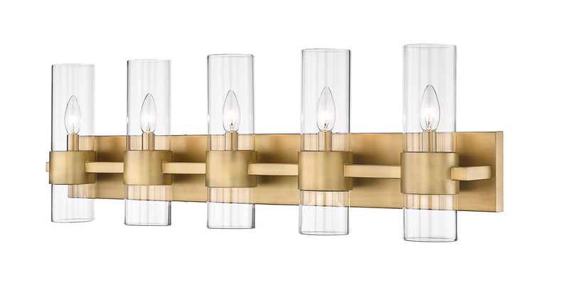 Z-Lite 343-5V-RB Five Light Vanity, Rubbed Brass