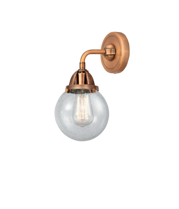 Innovations 288-1W-AC-G204-6 One Light Wall Sconce, Antique Copper