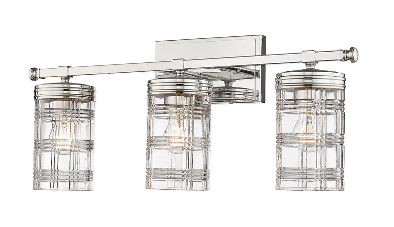 Z-Lite 344-3V-PN Three Light Vanity, Polished Nickel