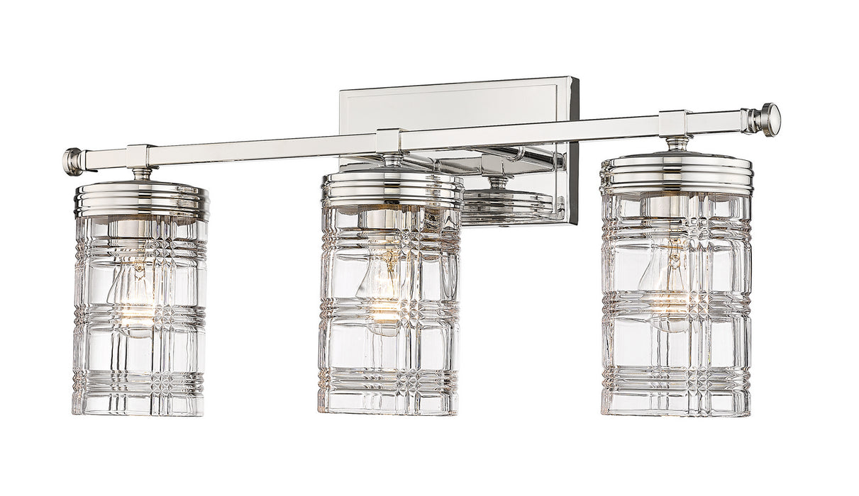 Z-Lite 344-3V-PN Three Light Vanity, Polished Nickel