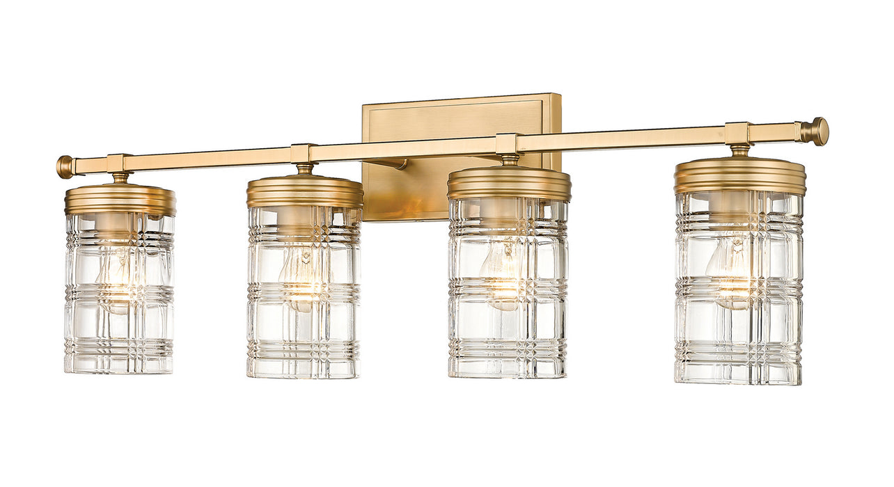 Z-Lite 344-4V-HG Four Light Vanity, Heirloom Gold