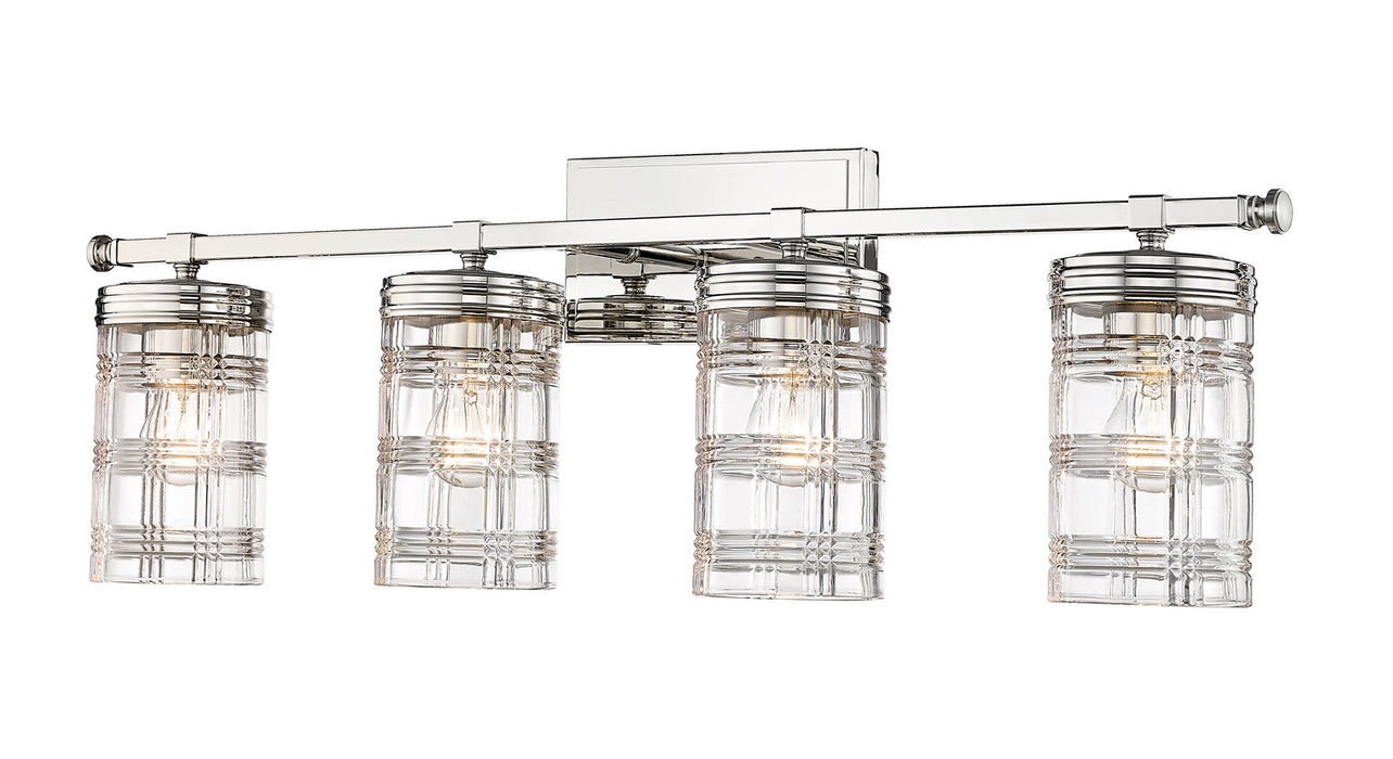 Z-Lite 344-4V-PN Four Light Vanity, Polished Nickel