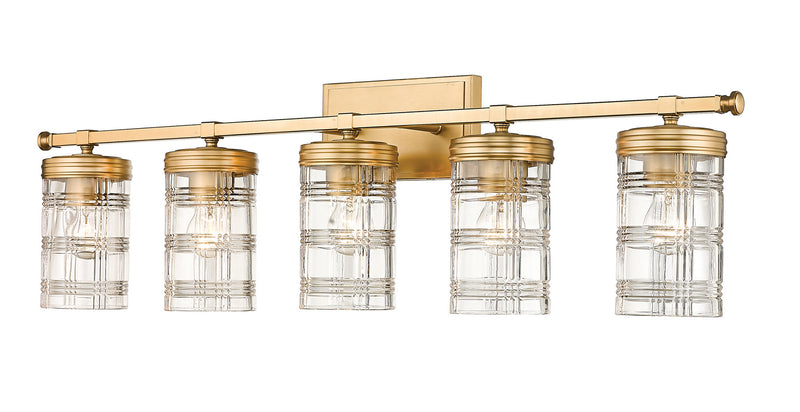Z-Lite 344-5V-HG Five Light Vanity, Heirloom Gold
