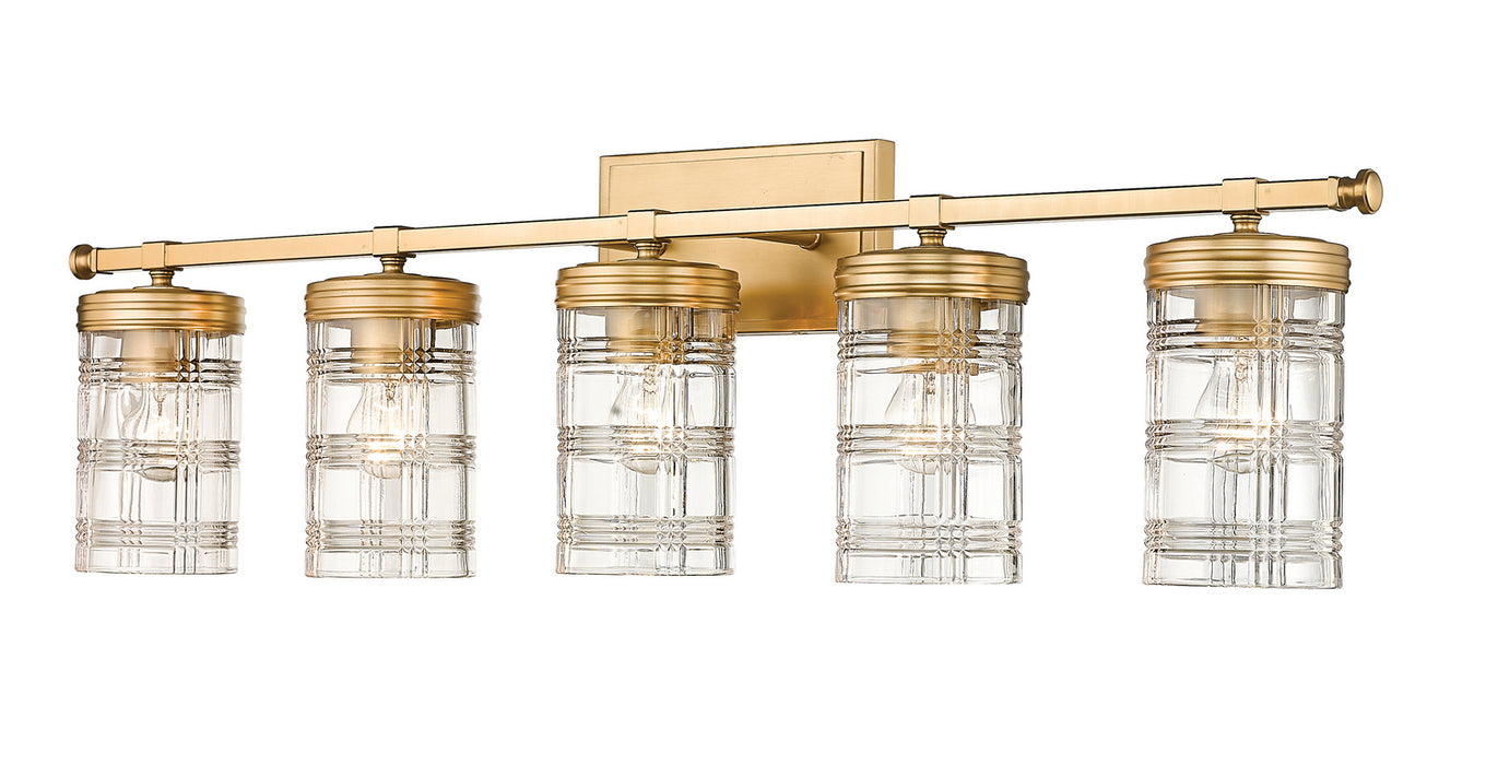 Z-Lite 344-5V-HG Five Light Vanity, Heirloom Gold