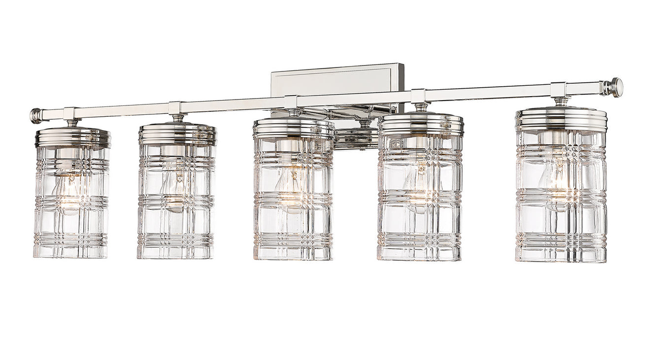Z-Lite 344-5V-PN Five Light Vanity, Polished Nickel