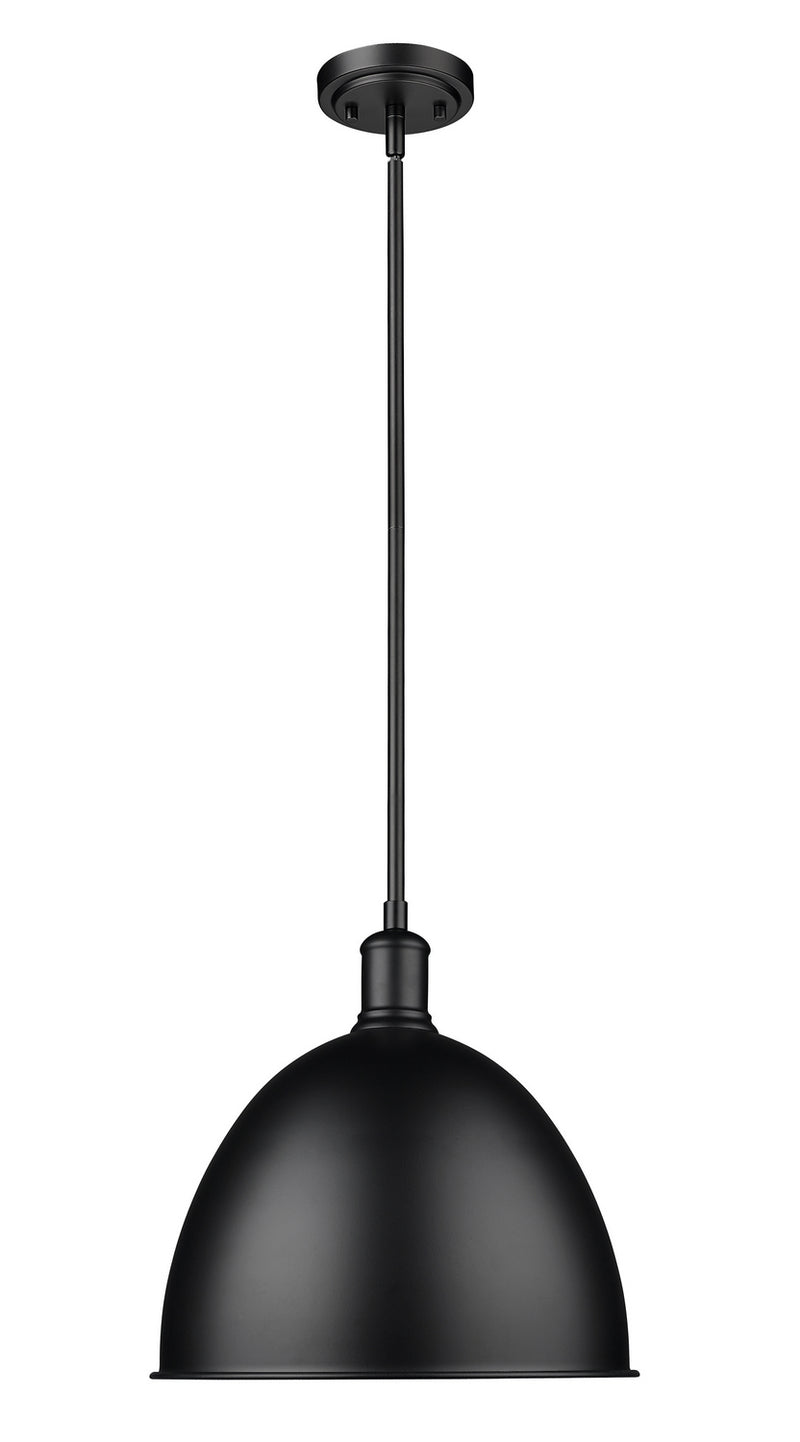 Z-Lite 4500P12-MB One Light Pendant, Matte Black