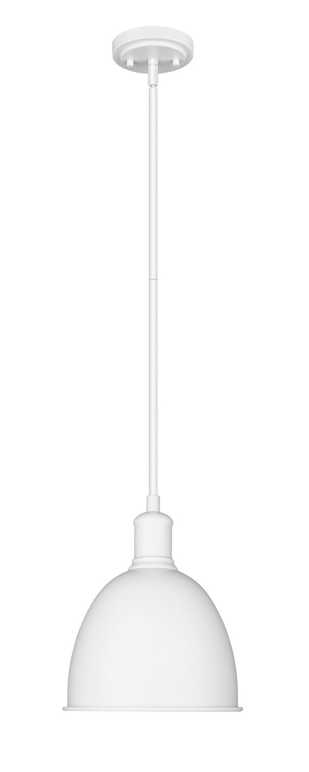 Z-Lite 4500P8-SW One Light Pendant, Satin White