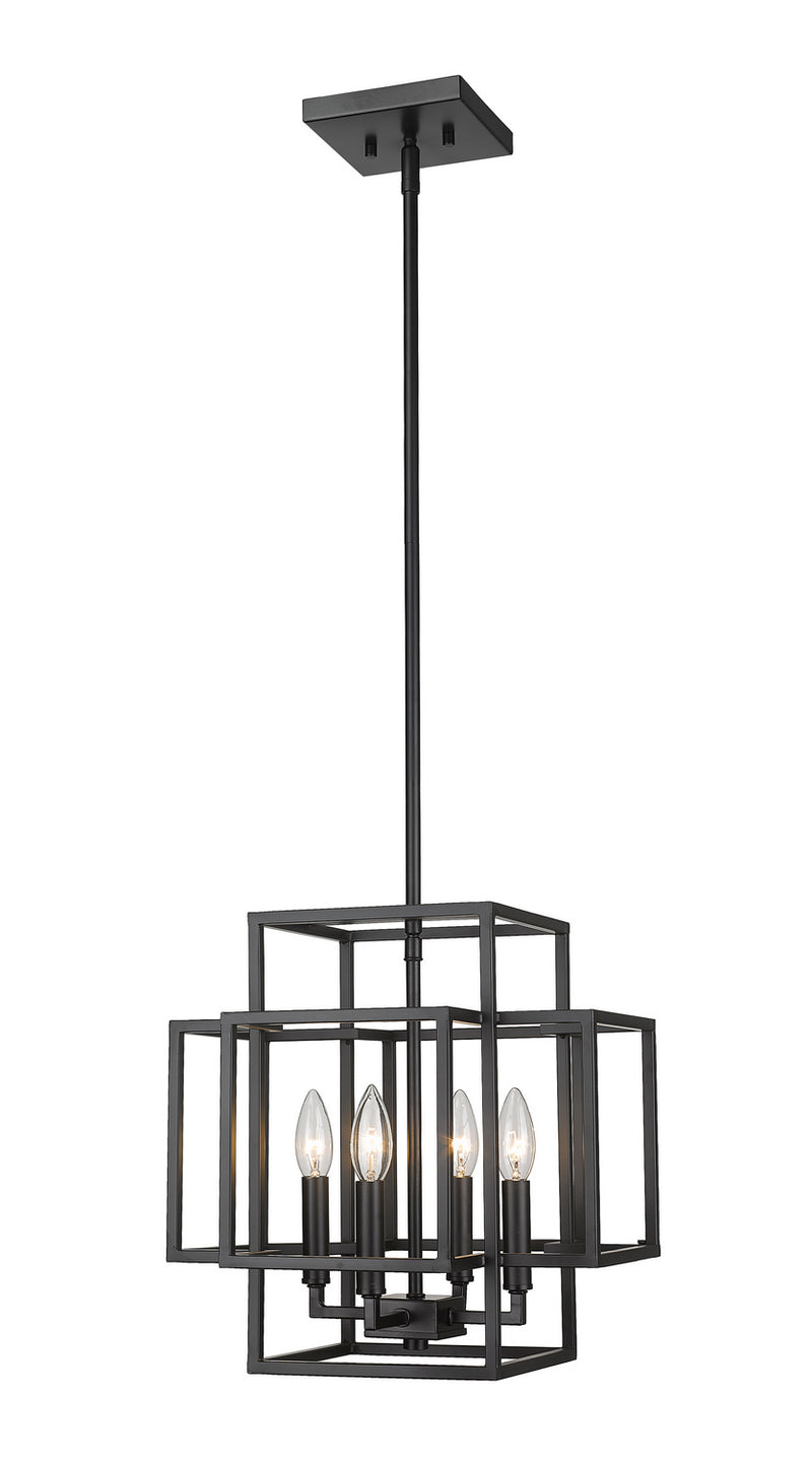 Z-Lite 454-14MB Four Light Pendant, Matte Black