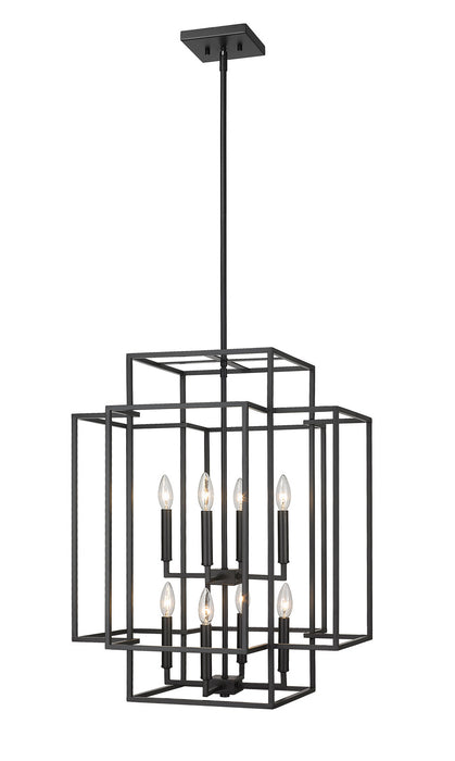 Z-Lite 454-28MB Eight Light Chandelier, Matte Black