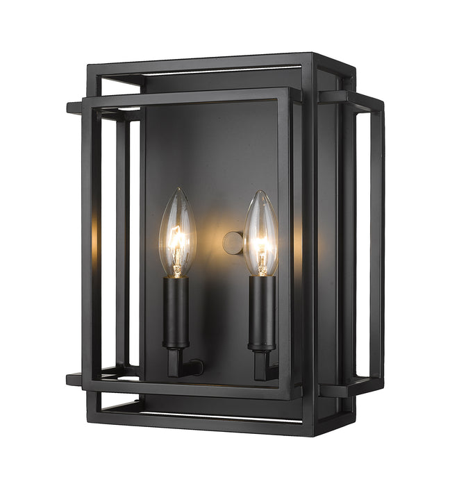 Z-Lite 454-2S-MB Two Light Wall Sconce, Matte Black