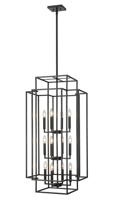 Z-Lite 454-42MB 12 Light Chandelier, Matte Black