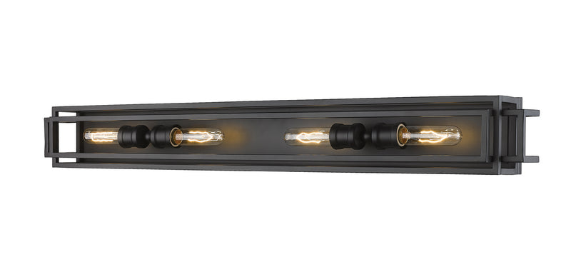 Z-Lite 454-4V-MB Four Light Vanity, Matte Black